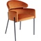 Chaise avec accoudoirs ALEXIA Kare Design velours orange
