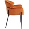 Chaise avec accoudoirs ALEXIA Kare Design velours orange