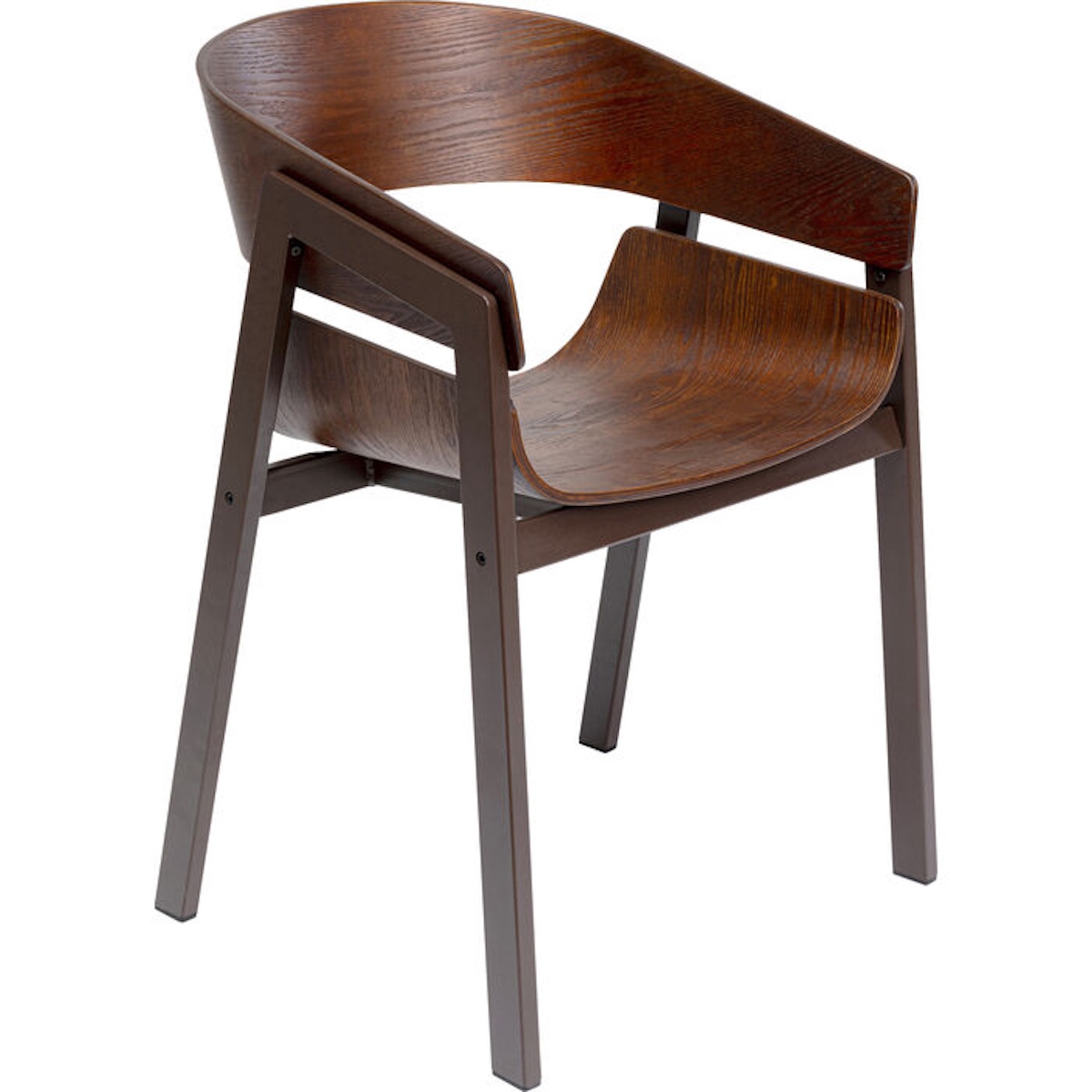 Chaise avec accoudoirs BIARRITZ Kare Design marron