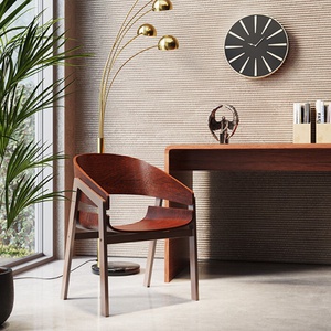 Chaise avec accoudoirs BIARRITZ Kare Design marron