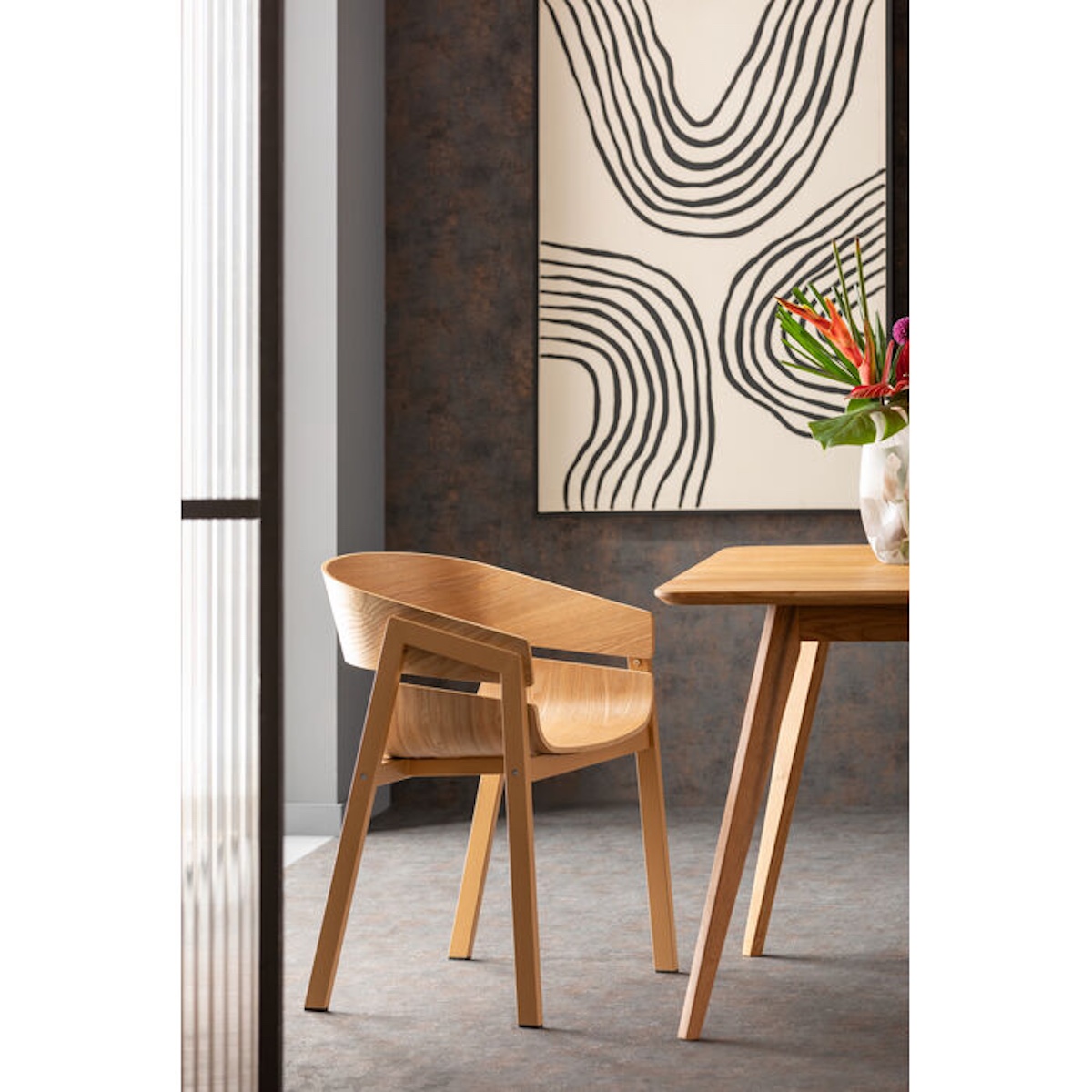 Chaise avec accoudoirs BIARRITZ Kare Design nature