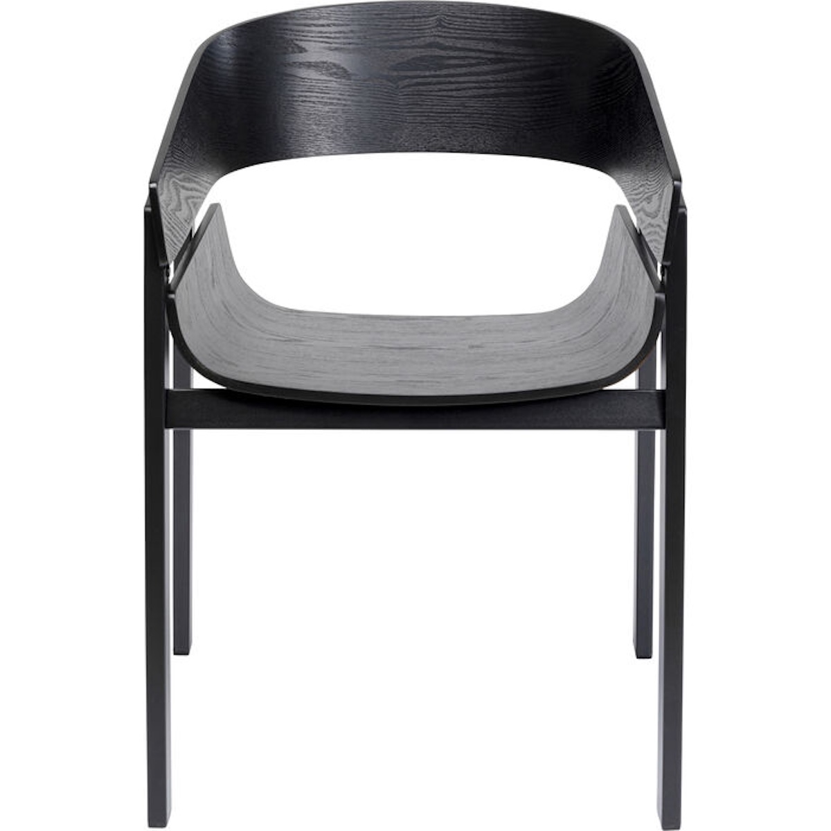 Chaise avec accoudoirs BIARRITZ Kare Design noir