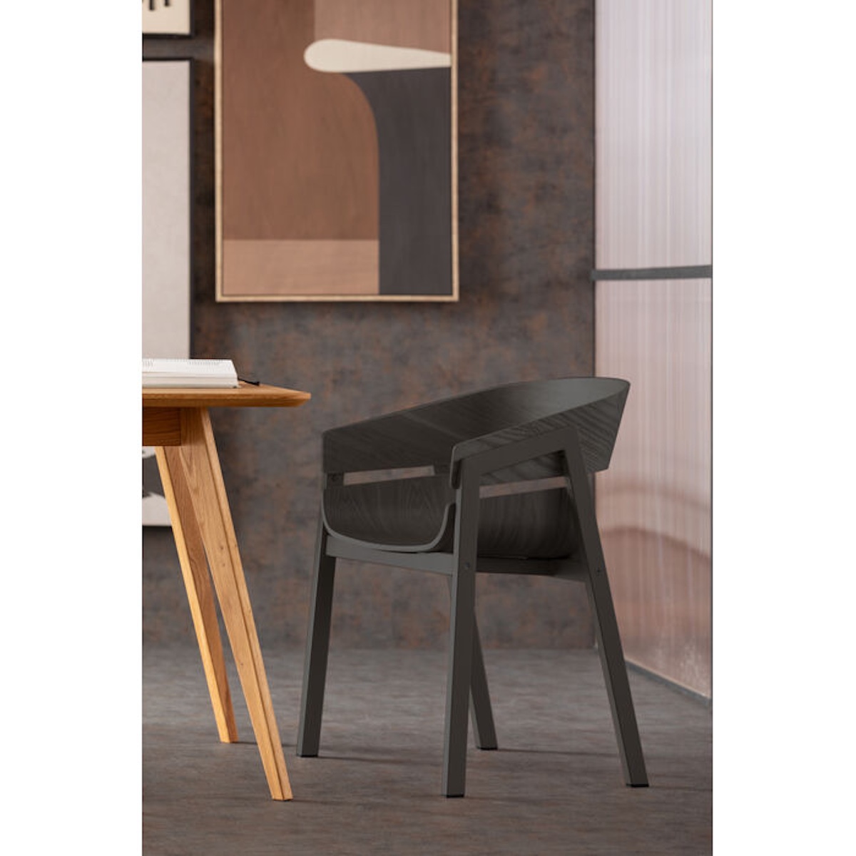 Chaise avec accoudoirs BIARRITZ Kare Design noir
