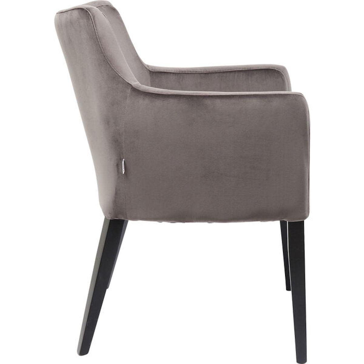 Chaise avec accoudoirs BLACK MODE Kare Design gris