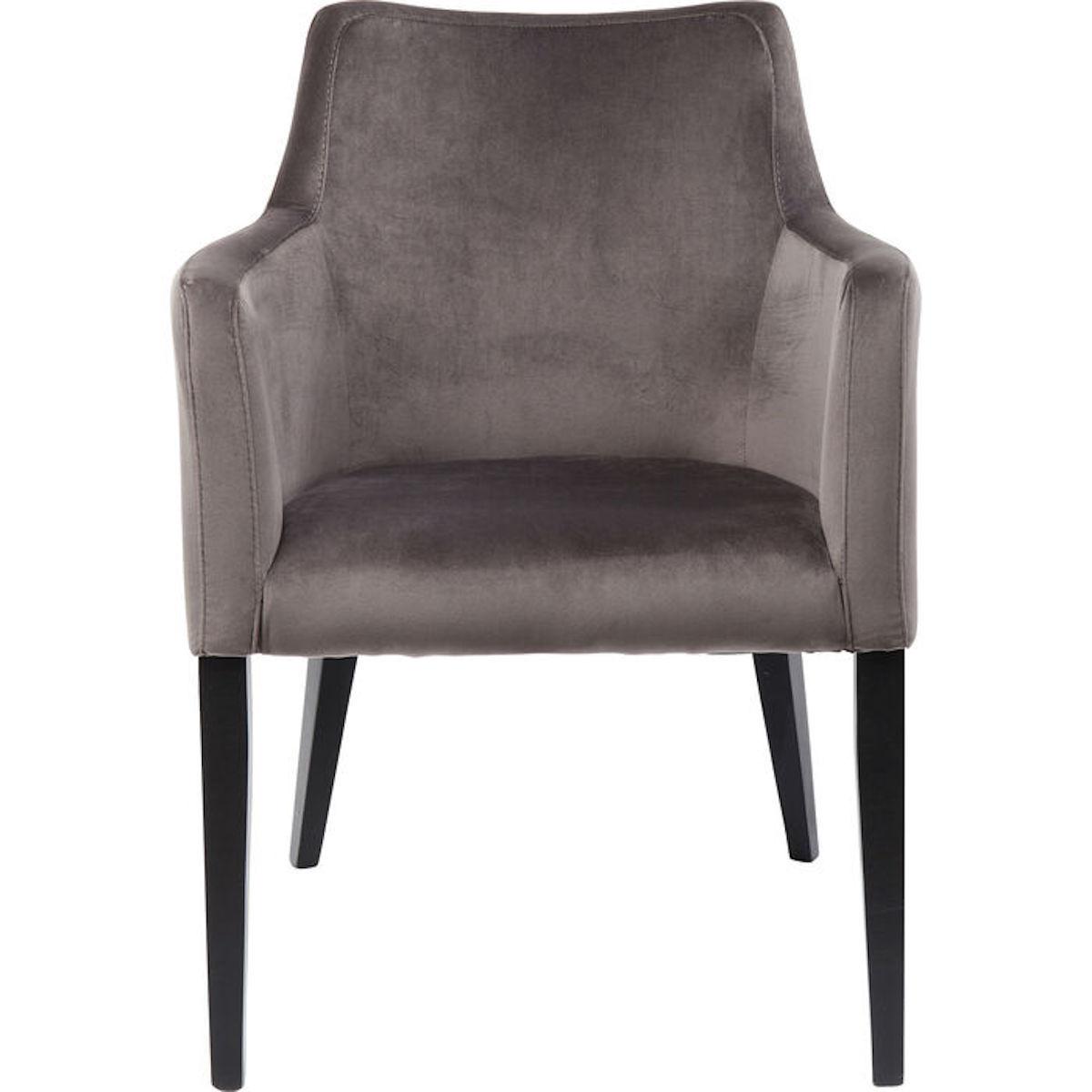 Chaise avec accoudoirs BLACK MODE Kare Design gris