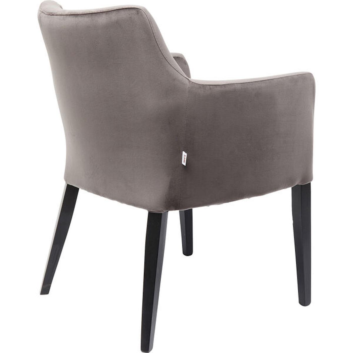 Chaise avec accoudoirs BLACK MODE Kare Design gris