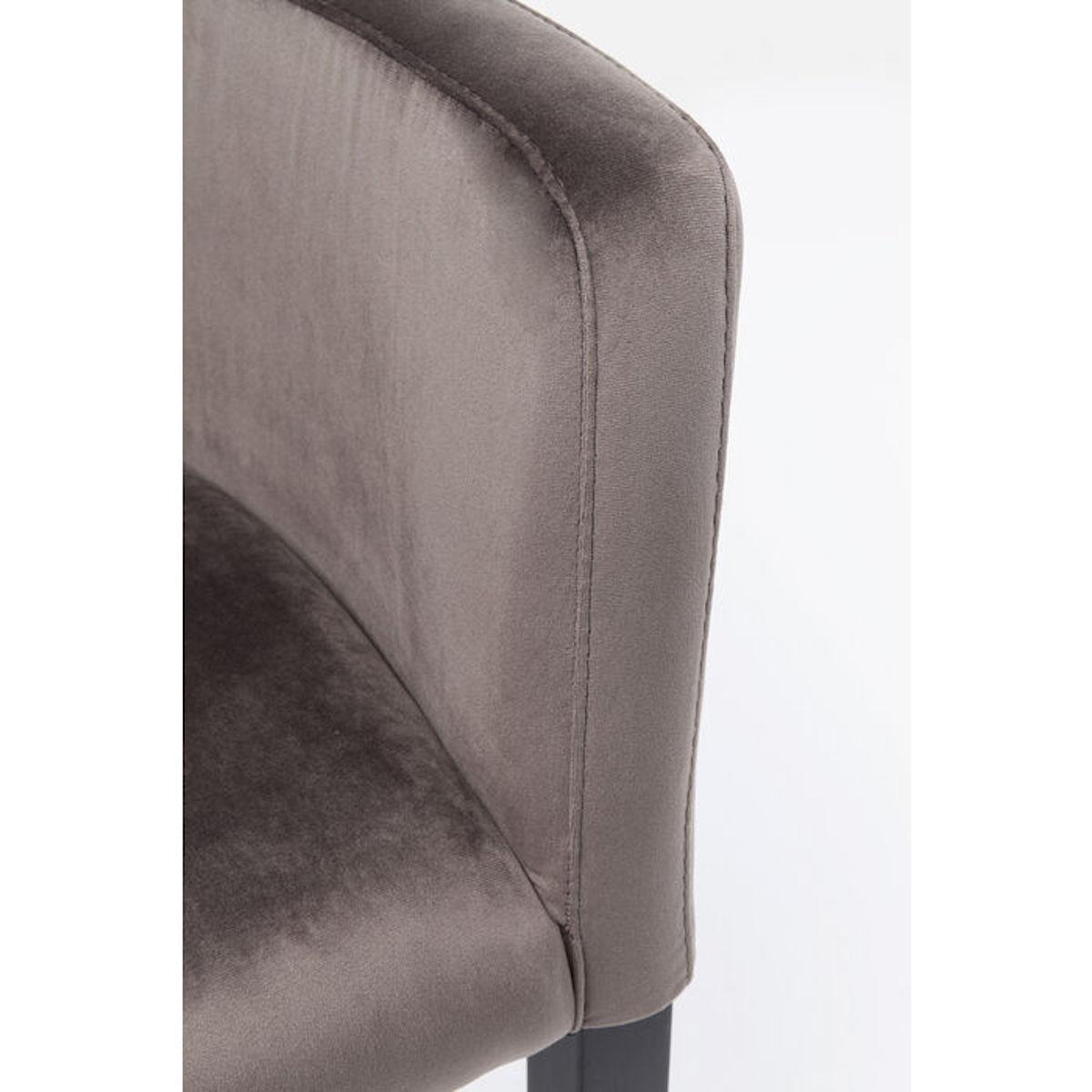 Chaise avec accoudoirs BLACK MODE Kare Design gris