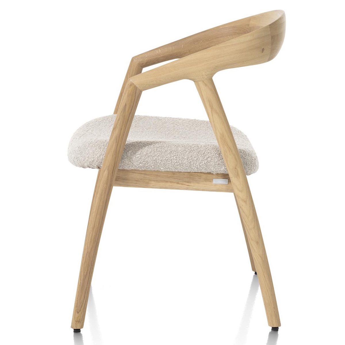Chaise avec accoudoirs DANTE Xooon naturel-crème