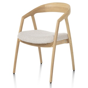 Chaise avec accoudoirs DANTE Xooon naturel-crème