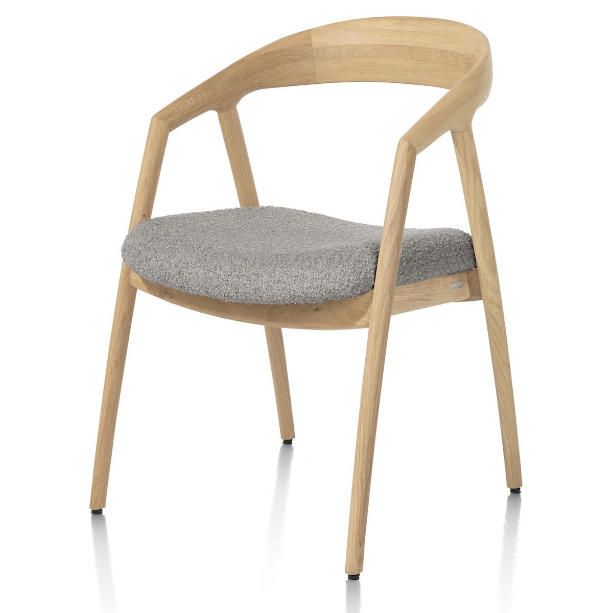 Chaise avec accoudoirs DANTE Xooon naturel-foie