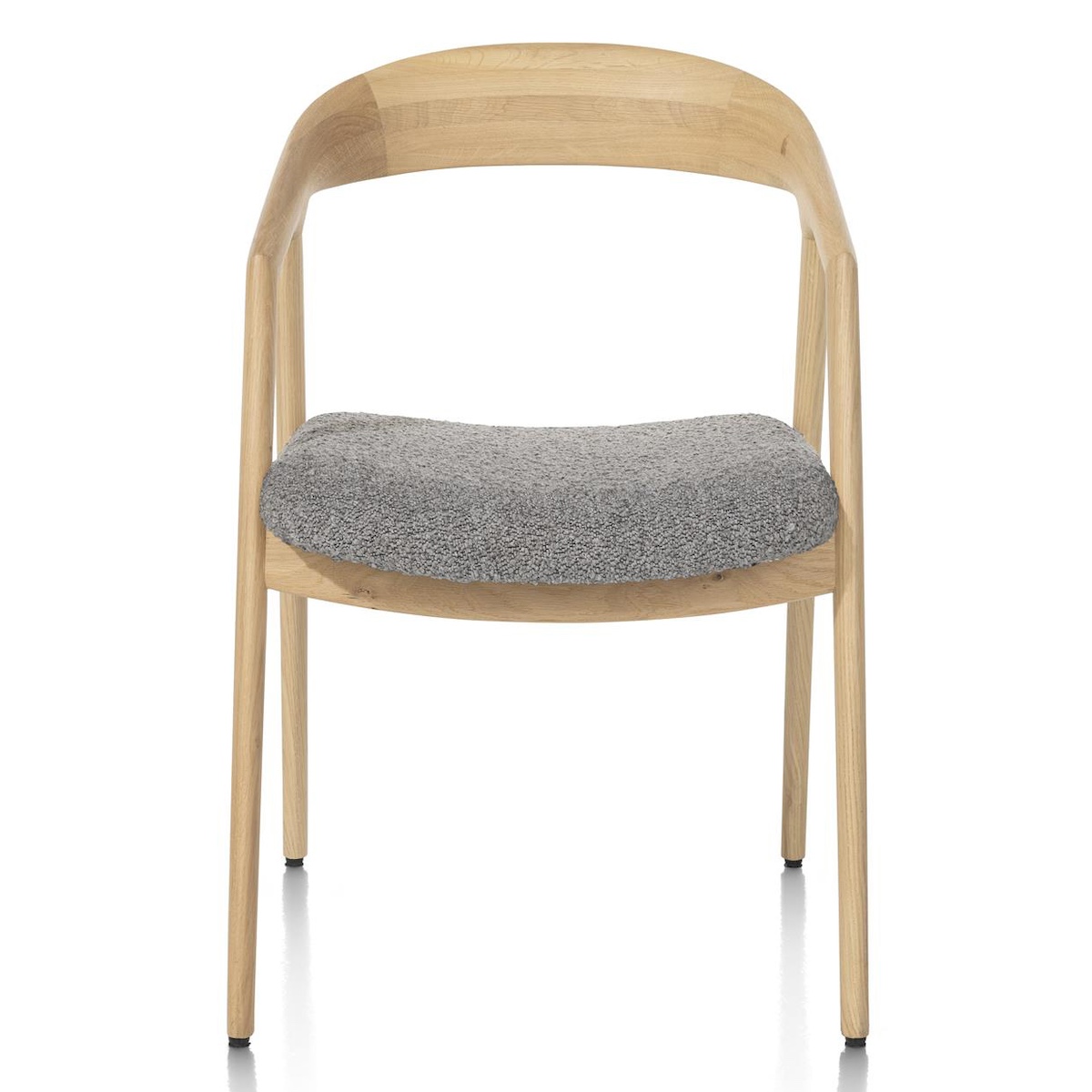 Chaise avec accoudoirs DANTE Xooon naturel-foie