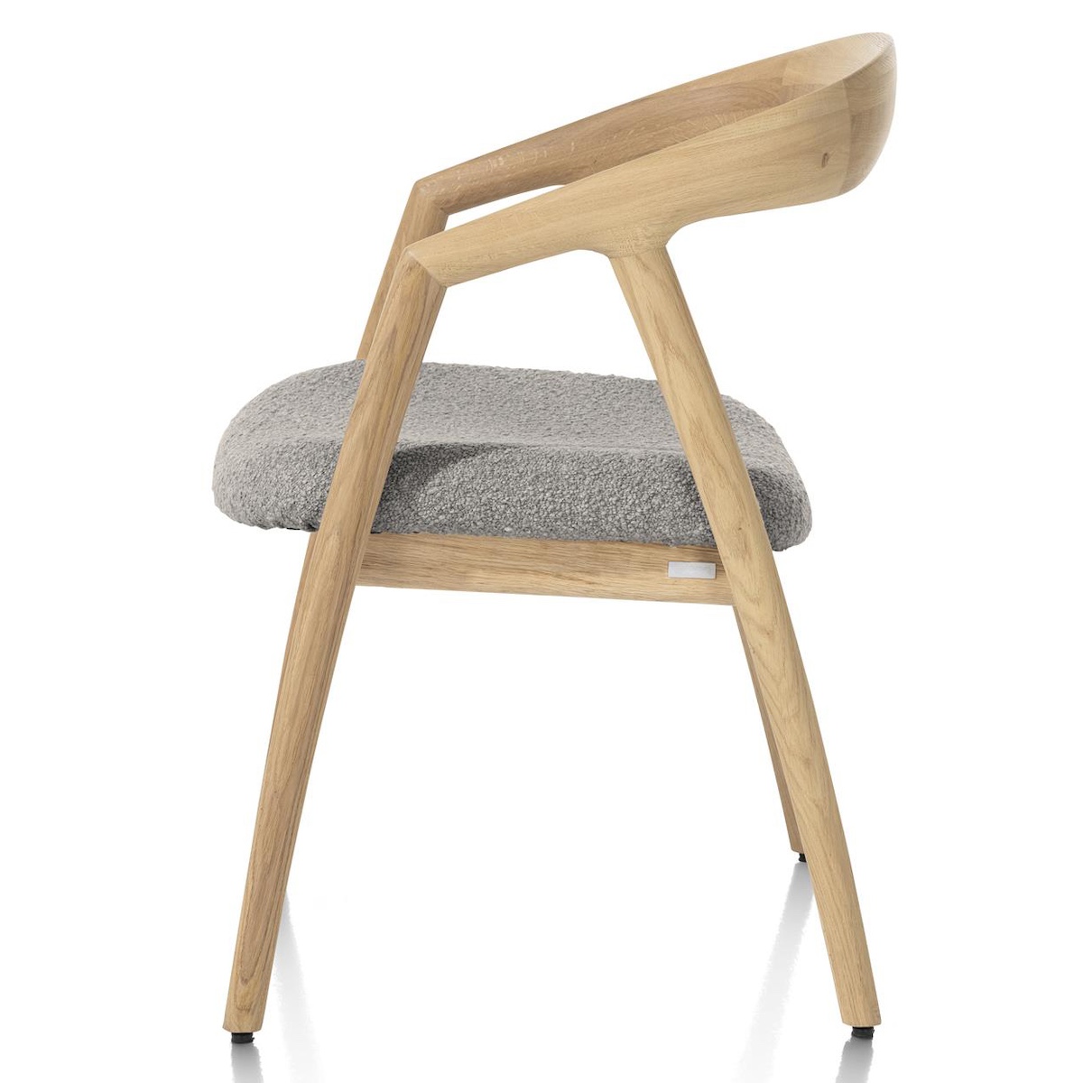 Chaise avec accoudoirs DANTE Xooon naturel-foie