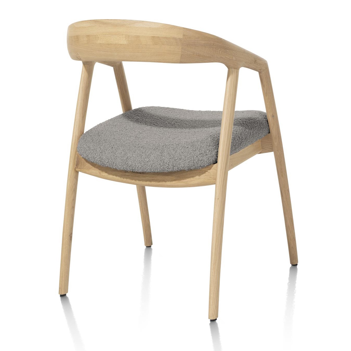 Chaise avec accoudoirs DANTE Xooon naturel-foie