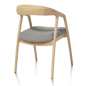 Chaise avec accoudoirs DANTE Xooon naturel-foie