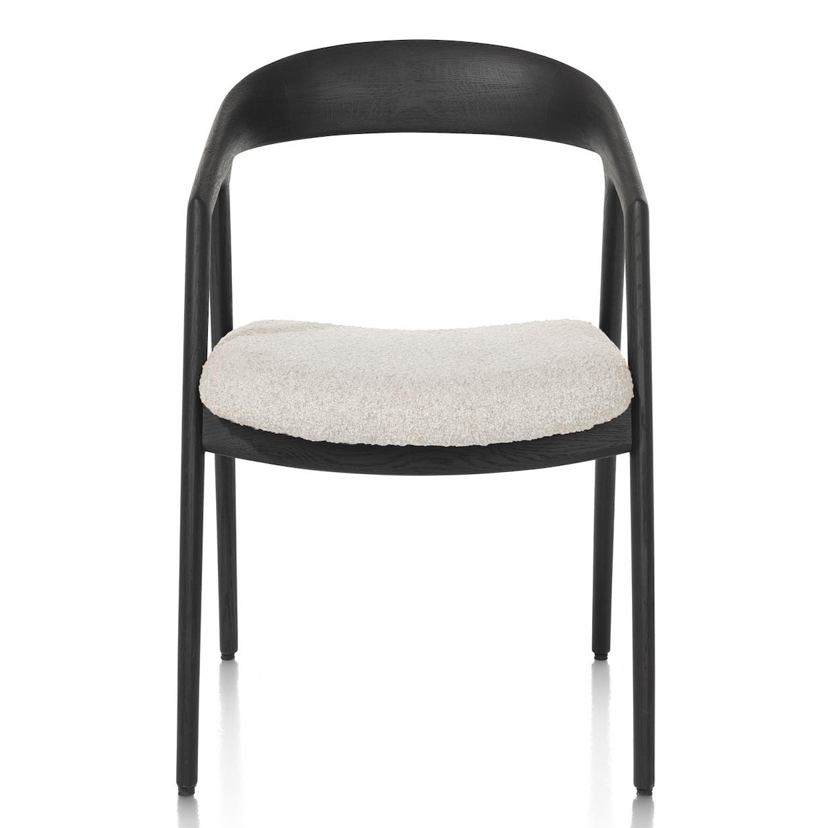 Chaise avec accoudoirs DANTE Xooon onyx-crème