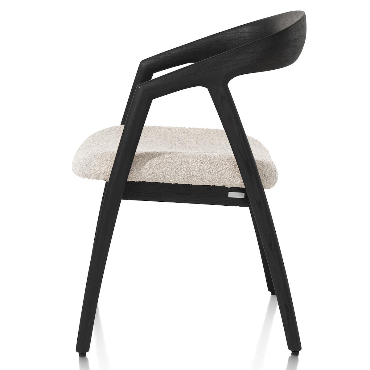 Chaise avec accoudoirs DANTE Xooon onyx-crème