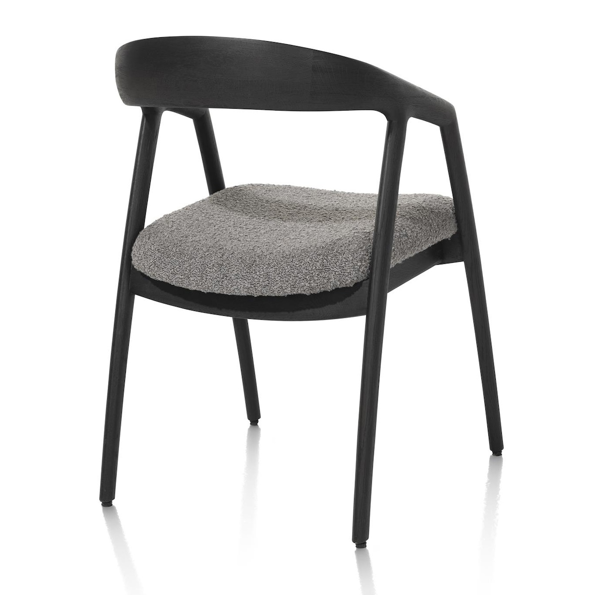 Chaise avec accoudoirs DANTE Xooon onyx-foie