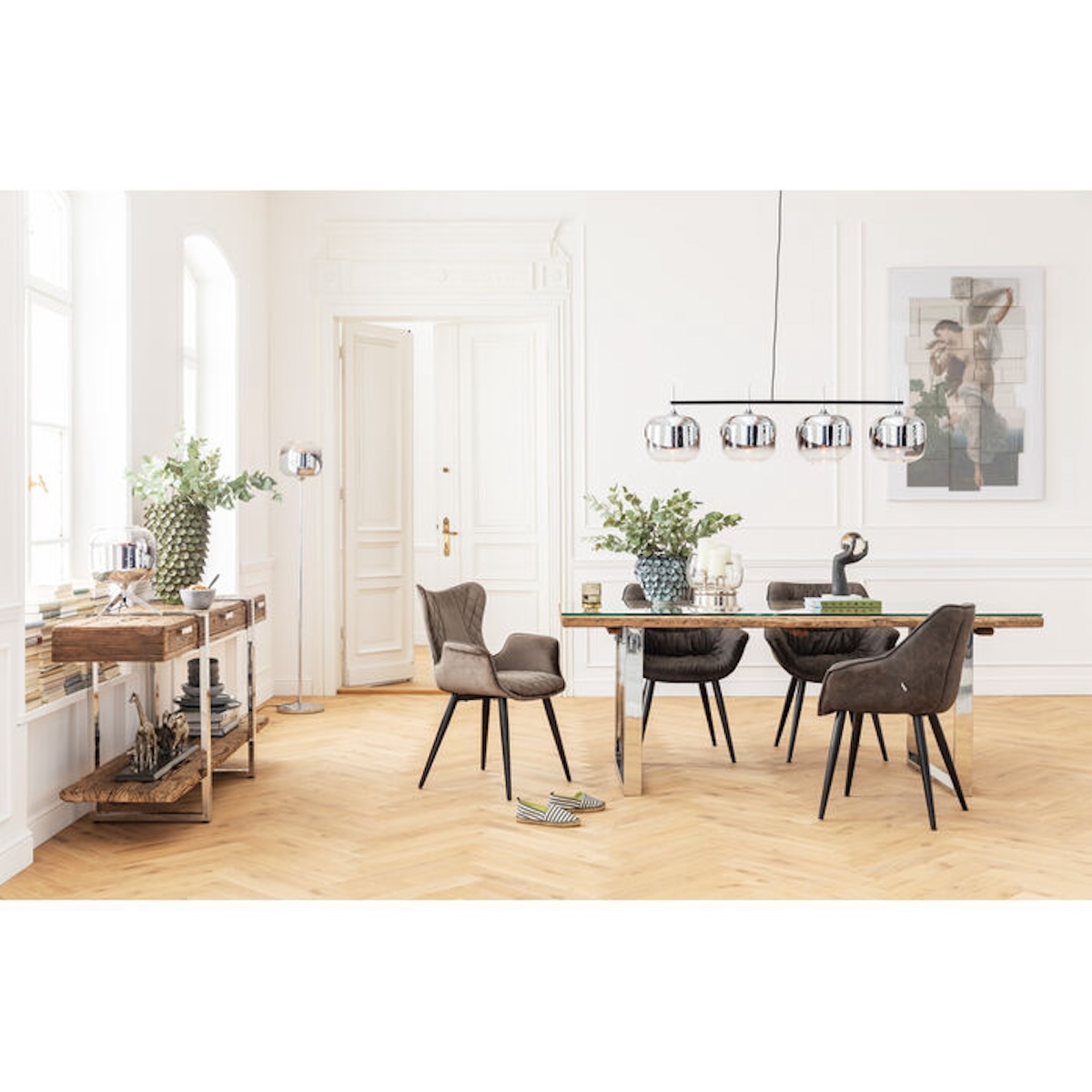 Chaise avec accoudoirs DREAM Kare Design marron