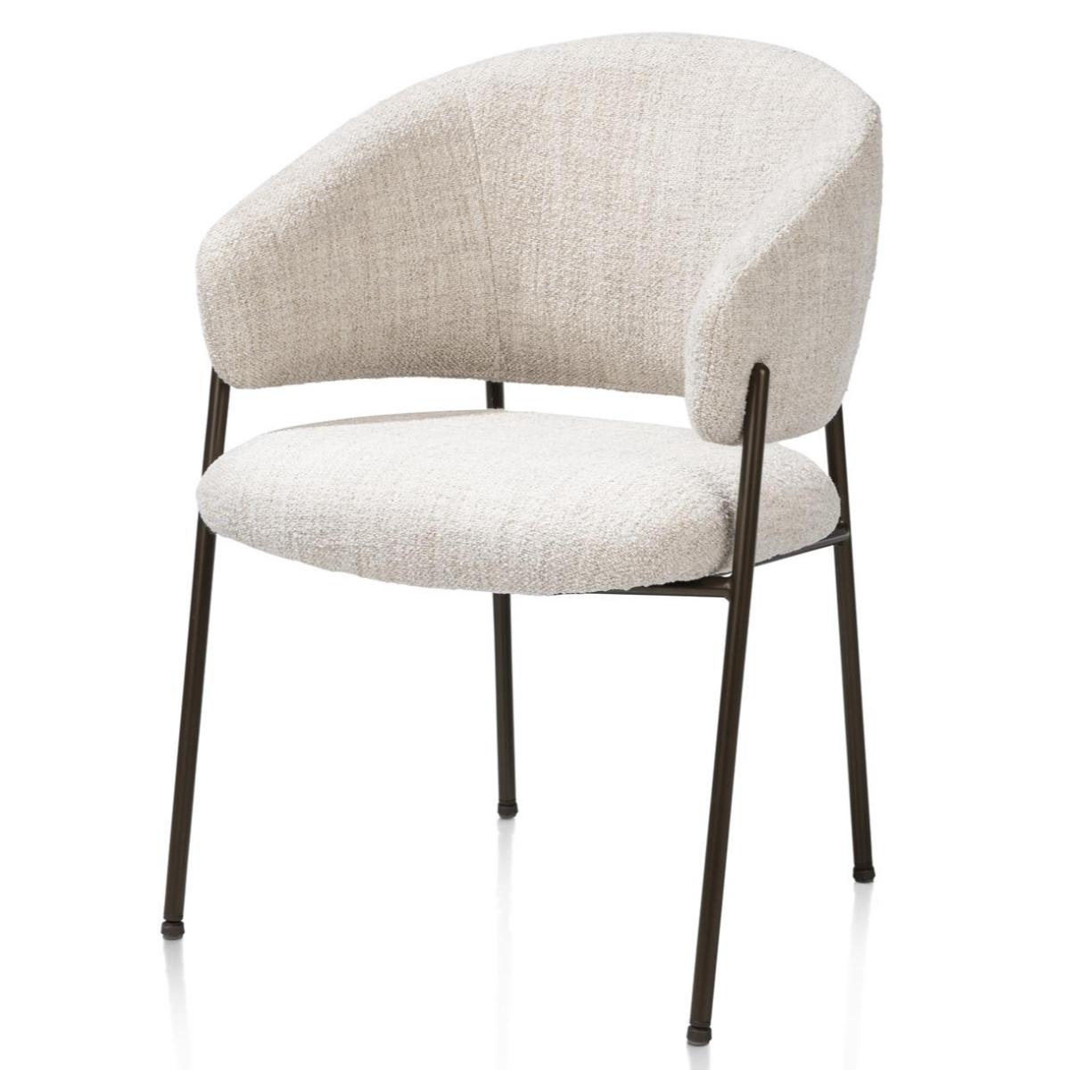 Chaise avec accoudoirs GAVIN Henders & Hazel Crème