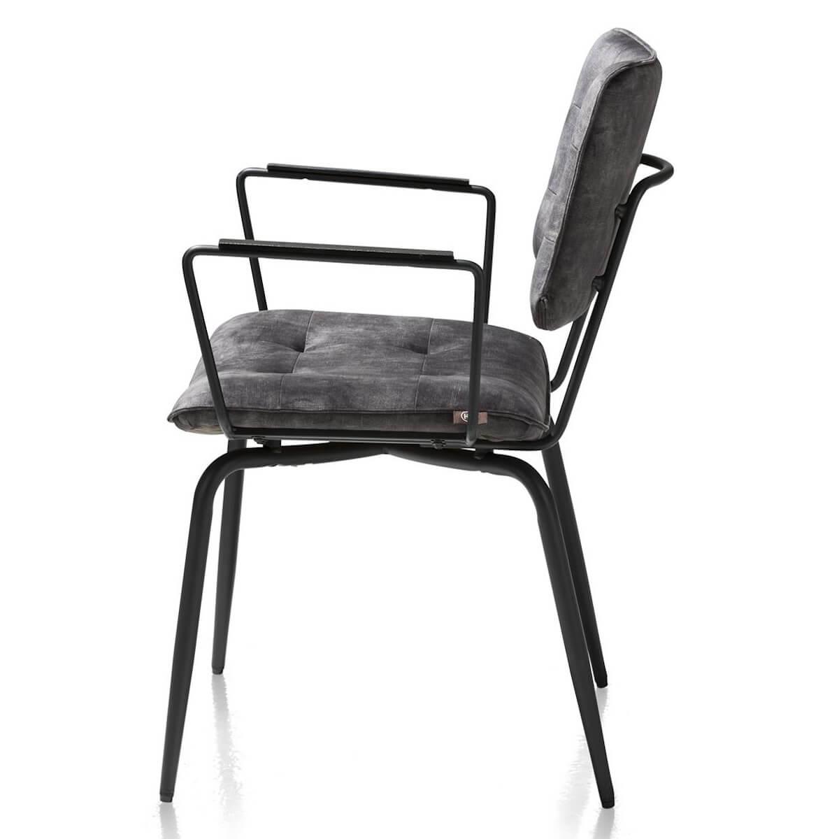 Chaise avec accoudoirs MANOU Henders & Hazel anthracite