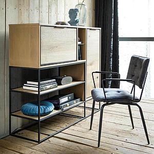 Chaise avec accoudoirs MANOU Henders & Hazel jaune ocre