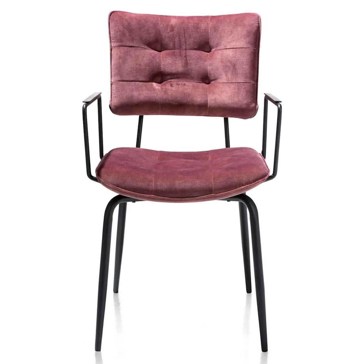 Chaise avec accoudoirs MANOU Henders & Hazel rouge bordeaux