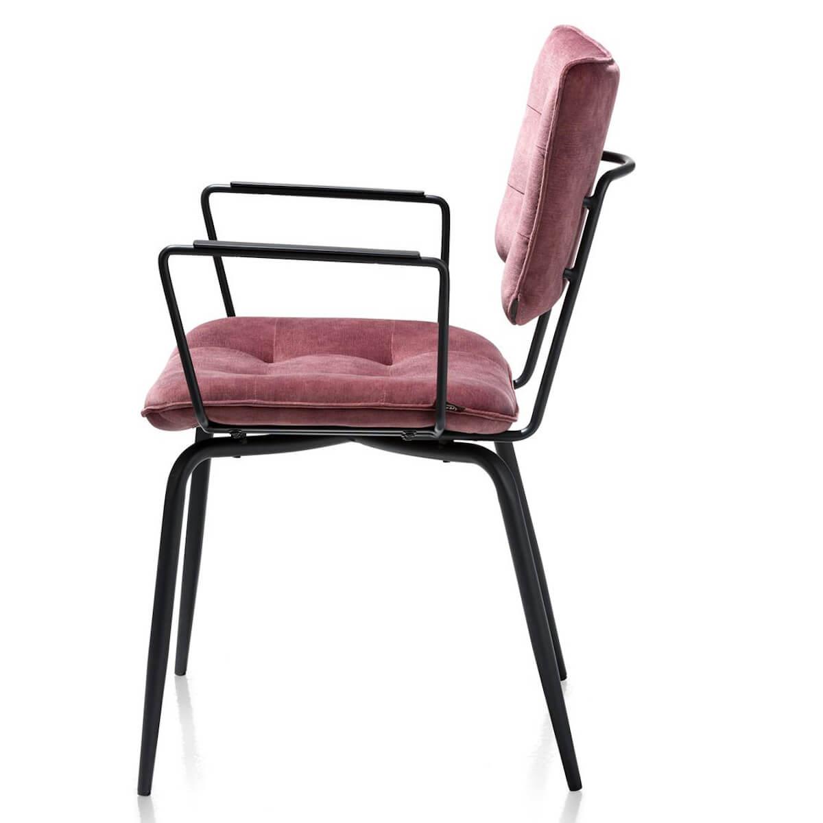 Chaise avec accoudoirs MANOU Henders & Hazel rouge bordeaux