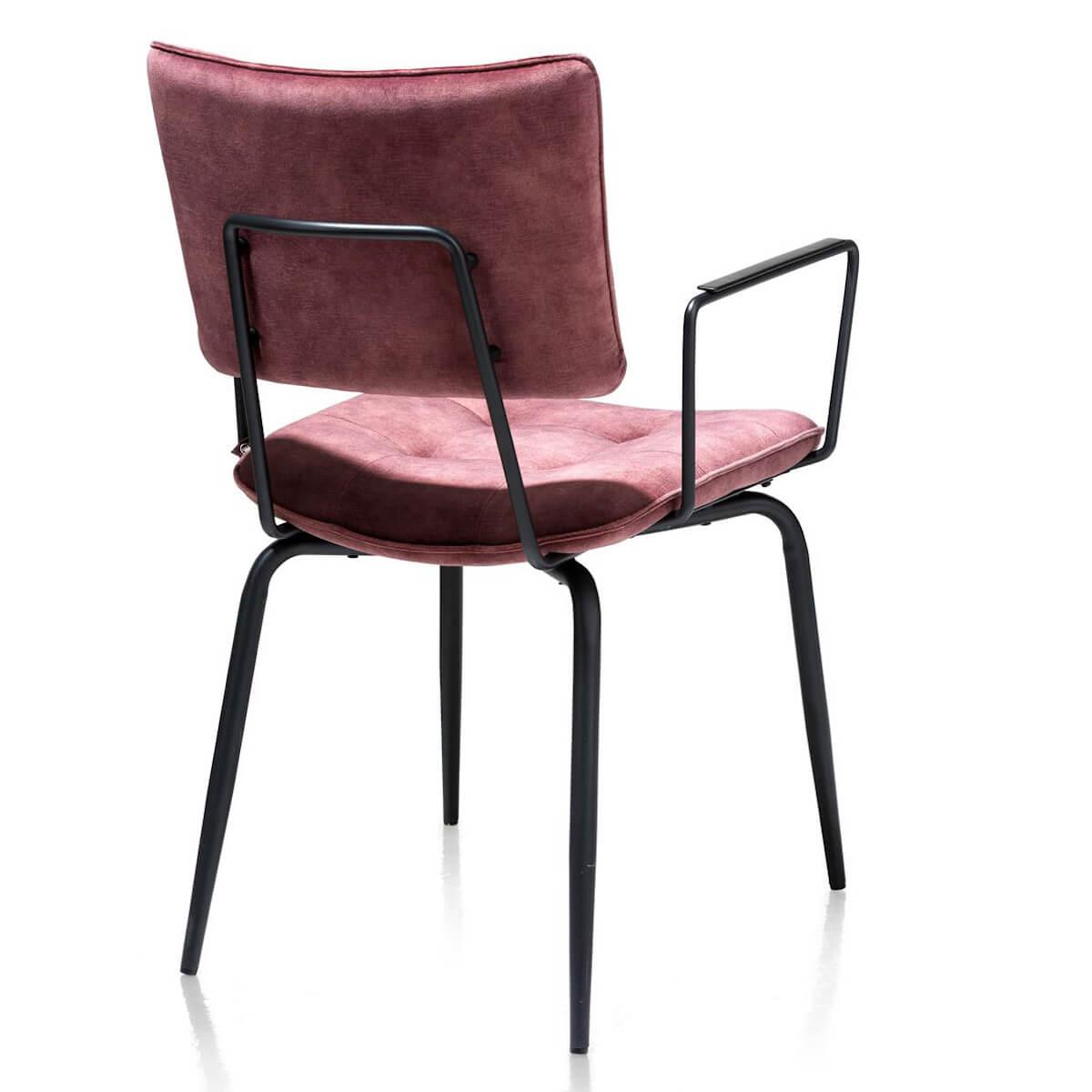 Chaise avec accoudoirs MANOU Henders & Hazel rouge bordeaux