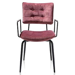 Chaise avec accoudoirs MANOU Henders & Hazel rouge bordeaux