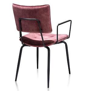 Chaise avec accoudoirs MANOU Henders & Hazel rouge bordeaux