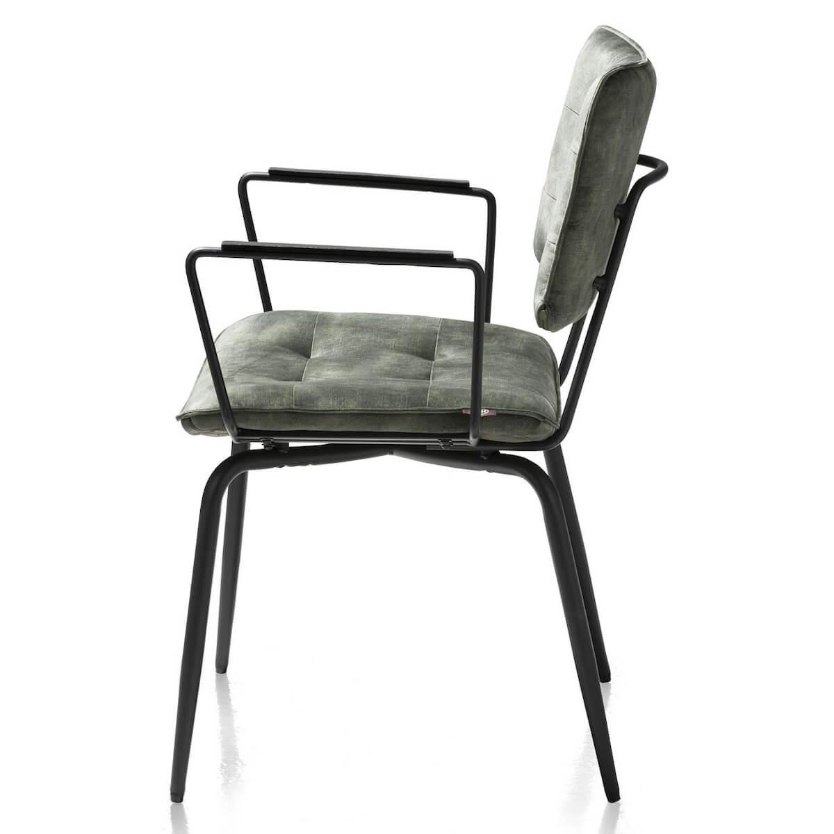 Chaise avec accoudoirs MANOU Henders & Hazel vert olive
