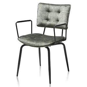 Chaise avec accoudoirs MANOU Henders & Hazel vert olive