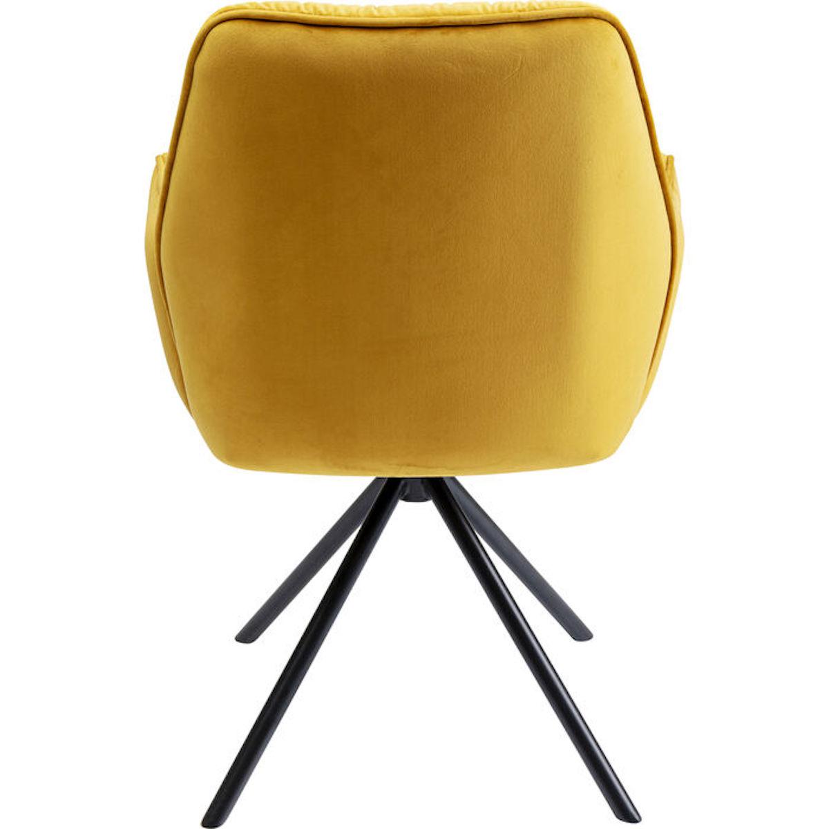 Chaise avec accoudoirs MILA Kare Design jaune