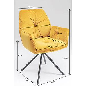 Chaise avec accoudoirs MILA Kare Design jaune
