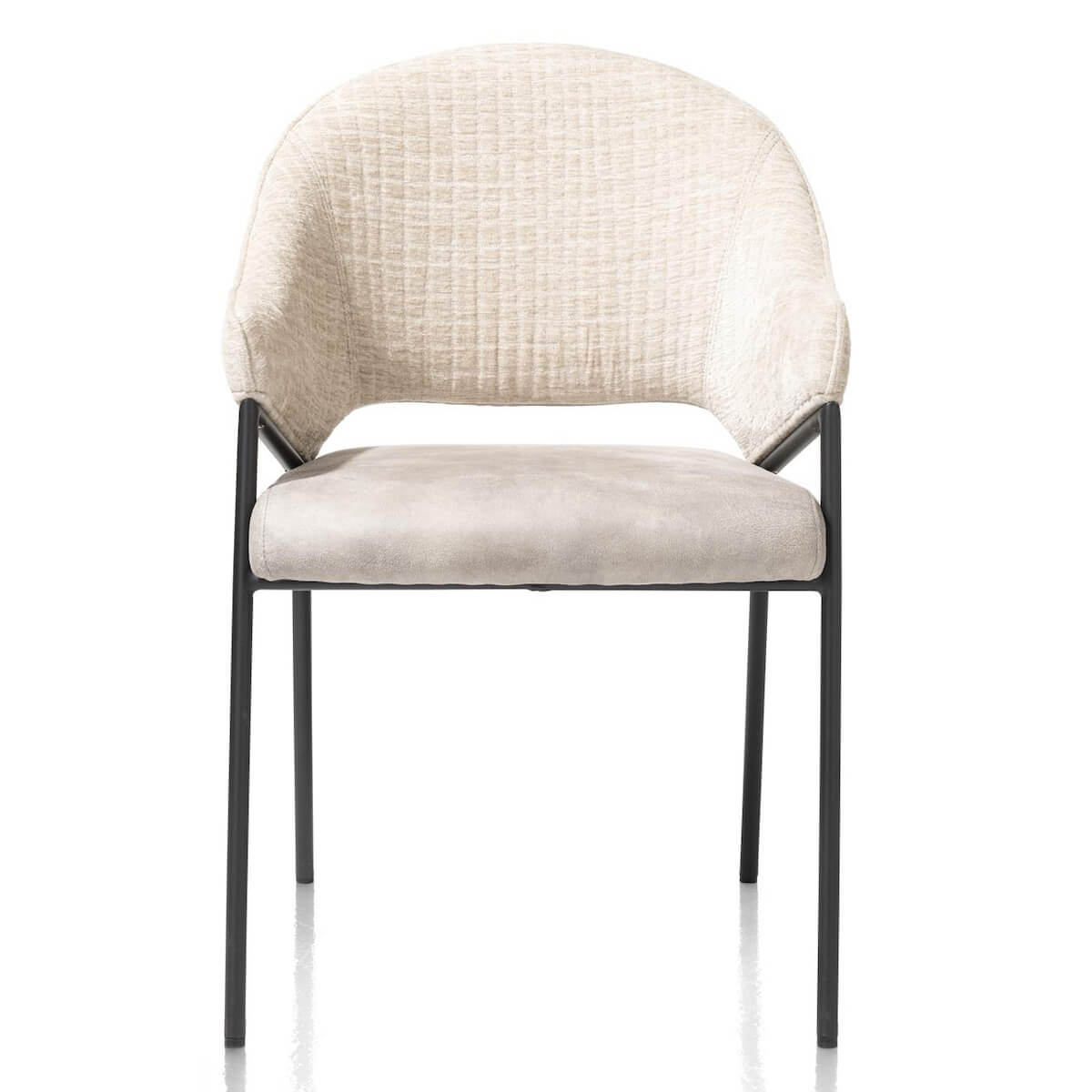 Chaise avec accoudoirs NOLAN Xooon Crème