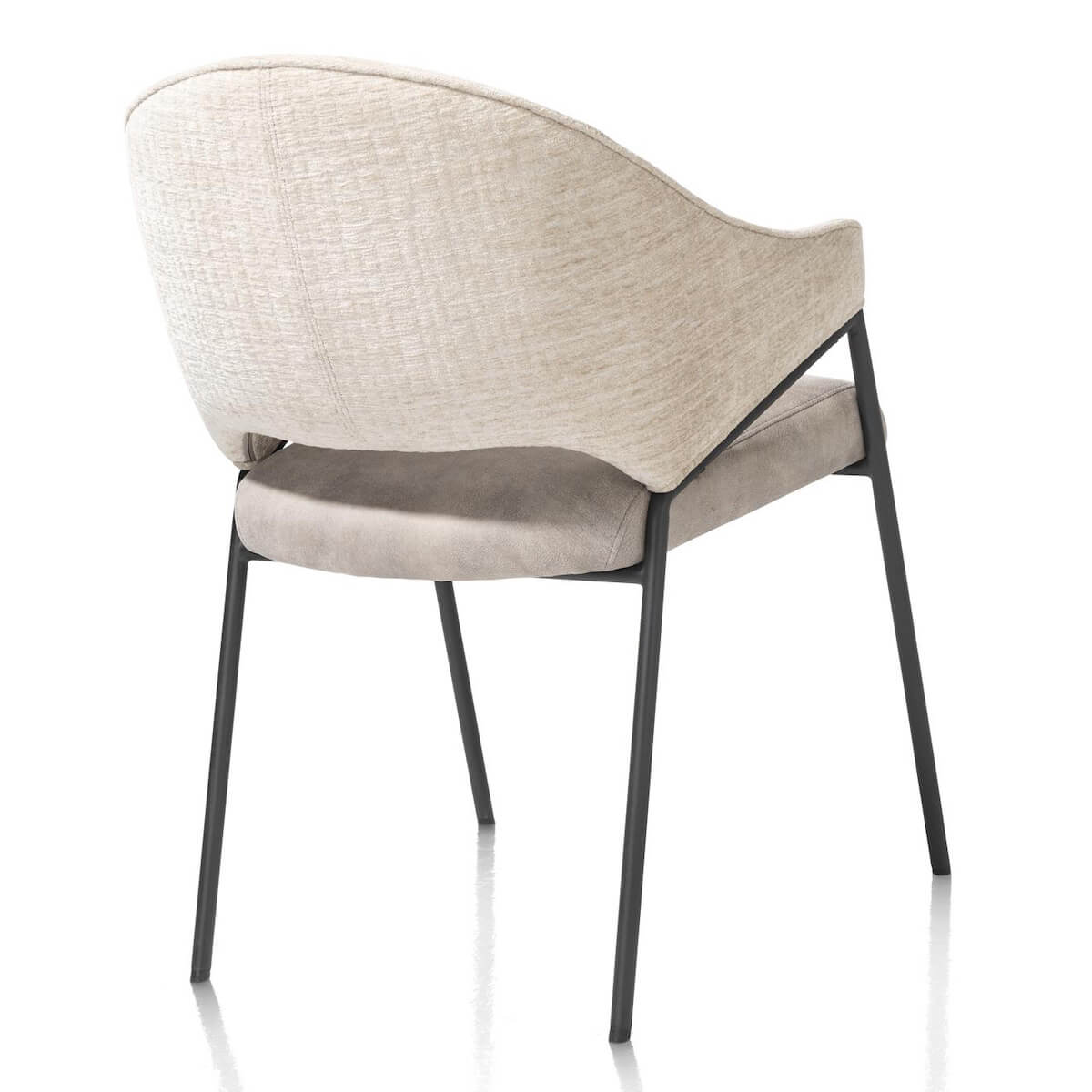Chaise avec accoudoirs NOLAN Xooon Crème