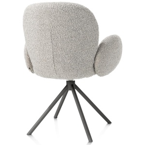 Chaise avec accoudoirs pivotante JAXON Xooon Caillou / piétement graphite