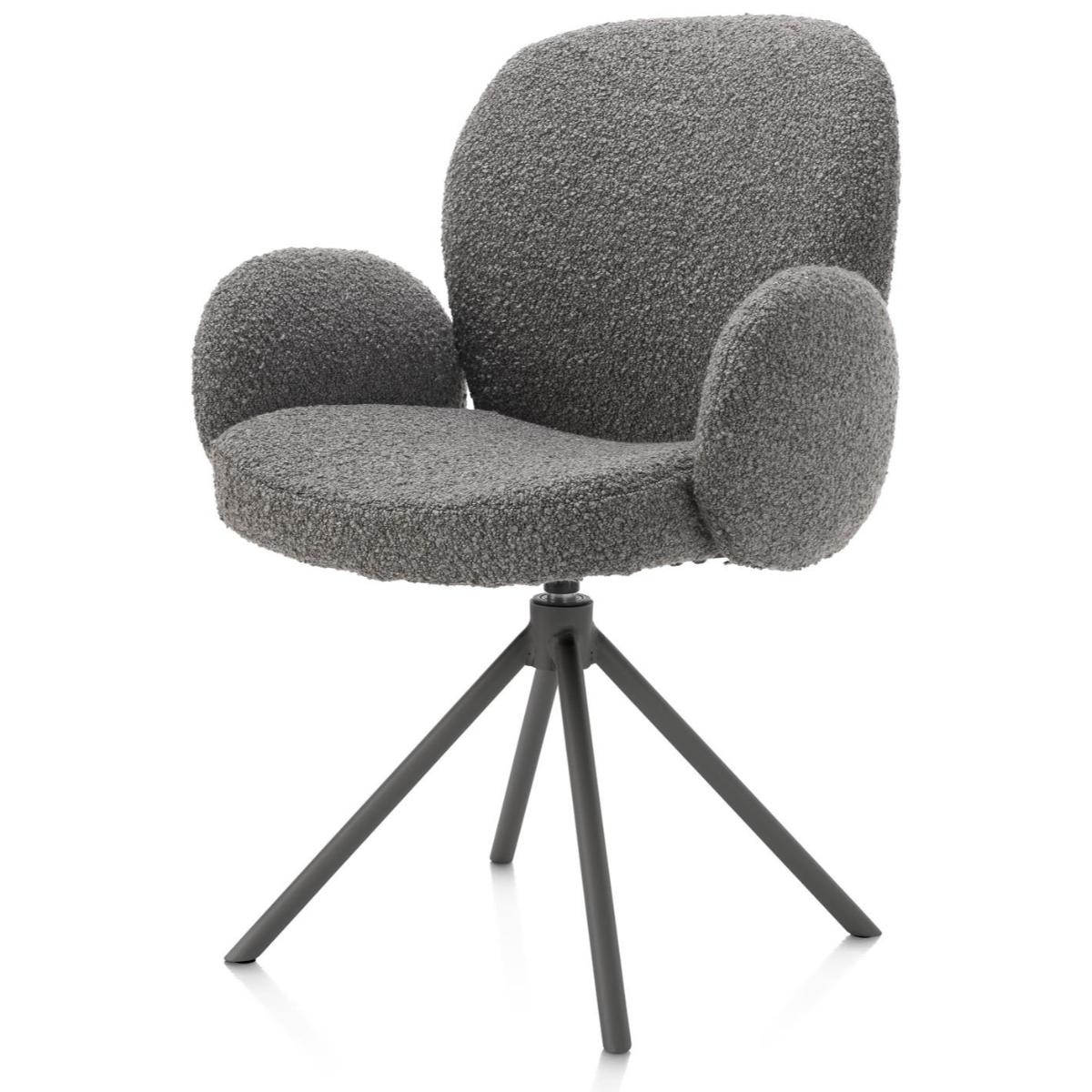Chaise avec accoudoirs pivotante JAXON Xooon Foie / piétement graphite