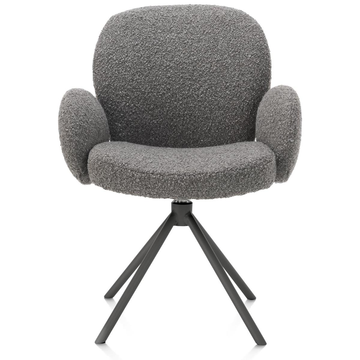 Chaise avec accoudoirs pivotante JAXON Xooon Foie / piétement graphite