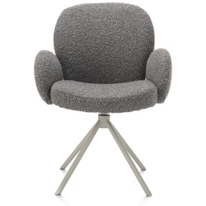 Chaise avec accoudoirs pivotante JAXON Xooon Foie / piétement Silk grey