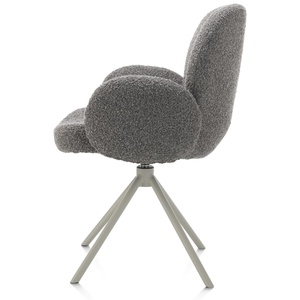 Chaise avec accoudoirs pivotante JAXON Xooon Foie / piétement Silk grey
