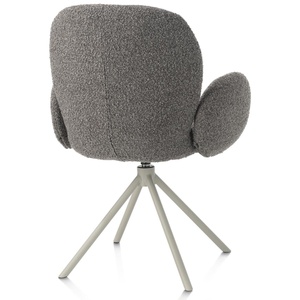 Chaise avec accoudoirs pivotante JAXON Xooon Foie / piétement Silk grey