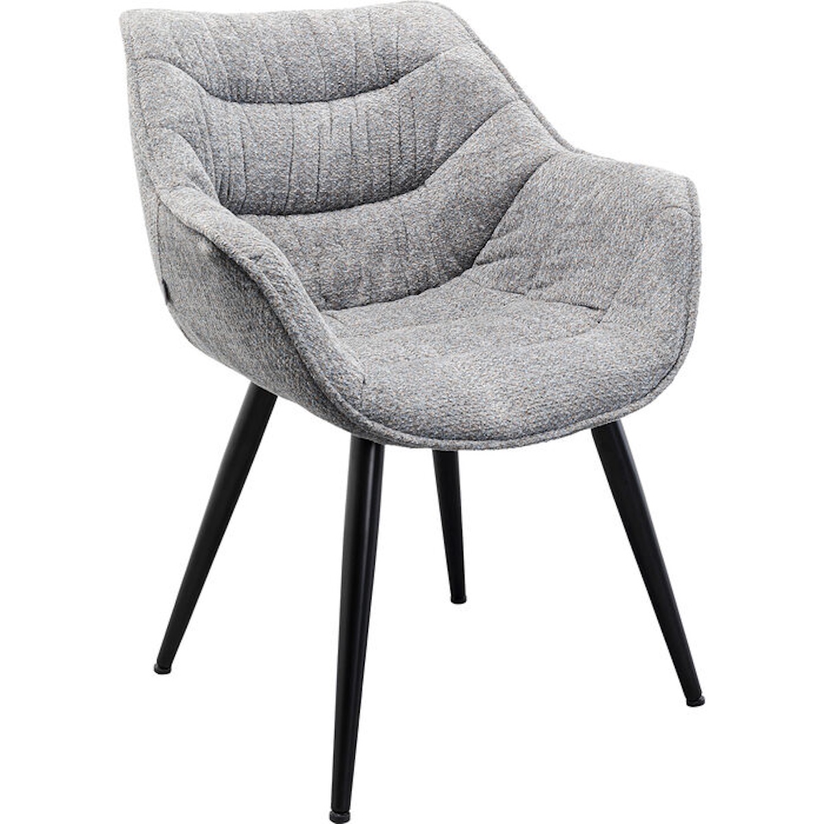 Chaise avec accoudoirs THELMA Kare Design mélange gris