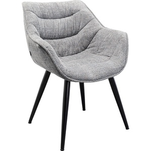 Chaise avec accoudoirs THELMA Kare Design mélange gris