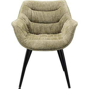 Chaise avec accoudoirs THELMA Kare Design mélange vert