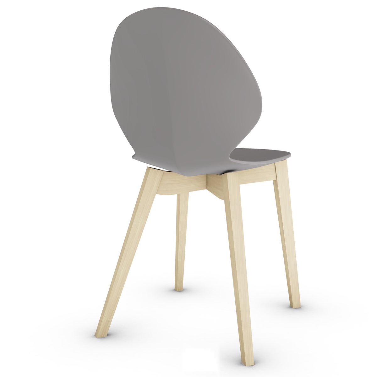 Chaise BASIL Calligaris chêne naturel-grège opaque