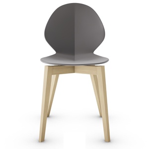 Chaise BASIL Calligaris chêne naturel-grège opaque