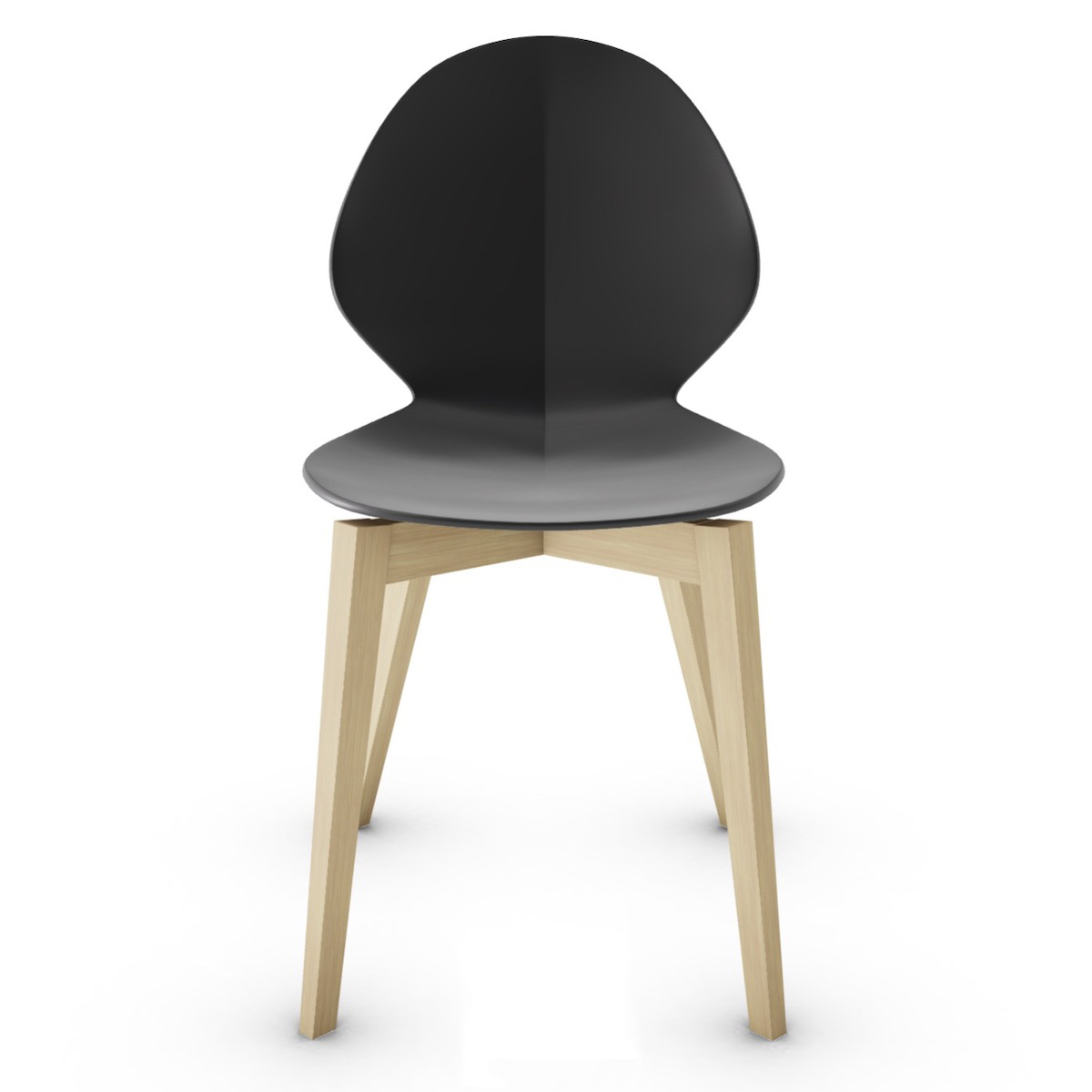Chaise BASIL Calligaris chêne naturel-gris opaque