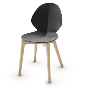 Chaise BASIL Calligaris chêne naturel-gris opaque