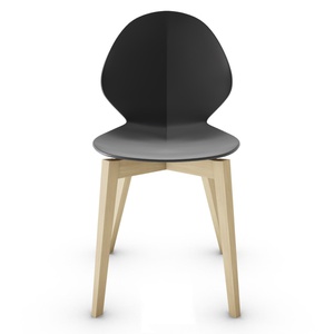 Chaise BASIL Calligaris chêne naturel-gris opaque